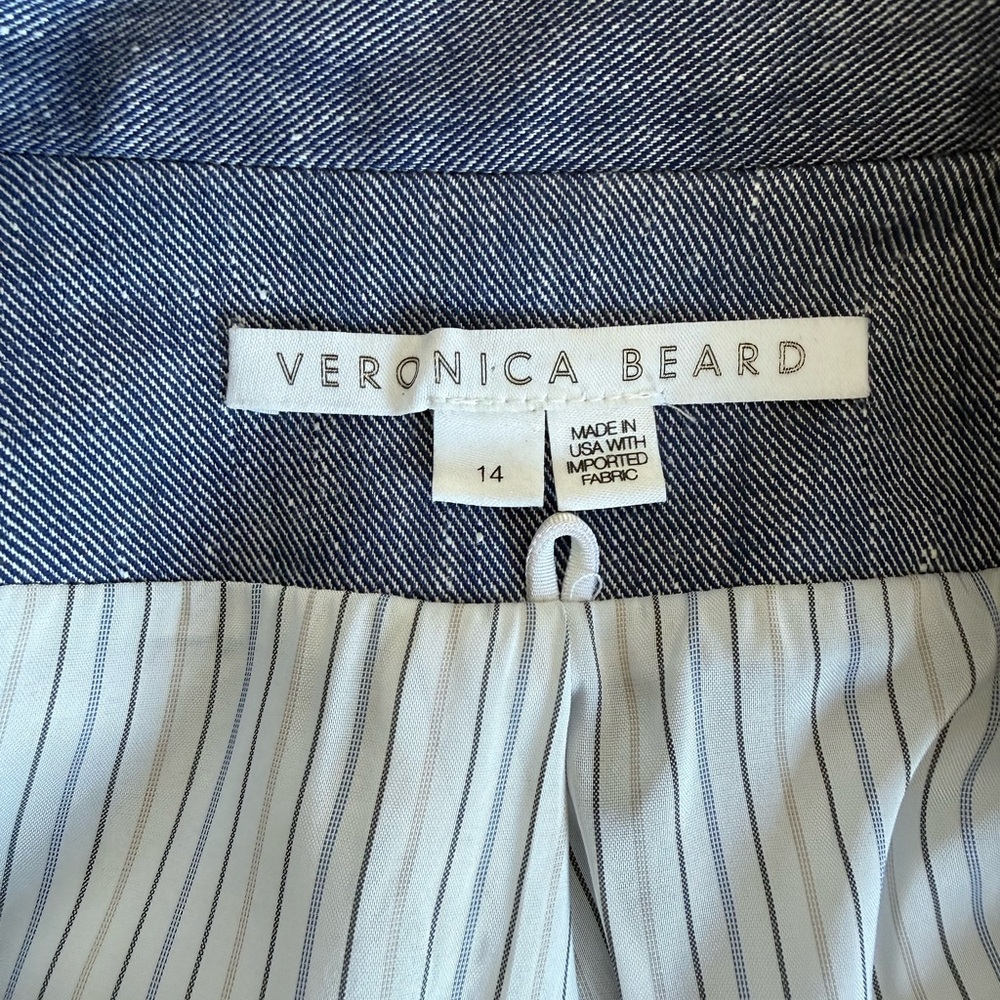 Veronica Beard Blue Kelson Dickey Jacket sz 14 - Picture 2 of 8